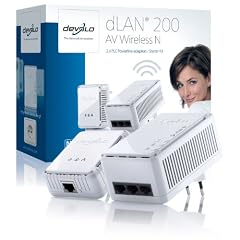 Devolo dLAN 200 AV Wireless N Starter Kit (3-Port-Switch - Ethernet, HomePlug AV, Netzwerk aus der Steckdose)