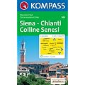 Kompass Karten, Siena, Chianti, Colline Senesi: Wande- und Bikekarte. Carta escursioni e bike