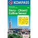 Kompass Karten, Siena, Chianti, Colline Senesi: Wande- und Bikekarte. Carta escursioni e bike