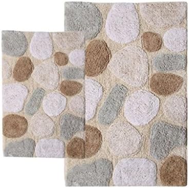 Flhome Stone Pattern Soft Non-Slip Pad Pack of 2