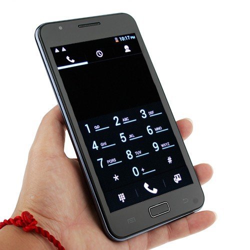Buy STAR N9770 - 5.08 inch MTK6577 1.2GHz dual core CPU android 4.0.4 ICE CREAM SANDWICH 3G smartphone dual sim 8MP camera WIFI GPS, new google play store and flash player supported, with flip case (black, white)