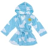 Blue Cloud Hooded Bathrobe for Girls