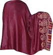 Shawl Stole Wool Embroidered Paisley Design 80 x 40 inches (psley285)