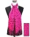 Spring Stars Multi Color Viscose Scarf , Hot Pink
