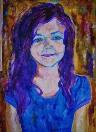 Custom Order #1Q-6BO, Oil on Canvas, Custom Painting of The Person You Love, For 1 Person of Customer's Choice, Style: Expressionism, with Signature Text 