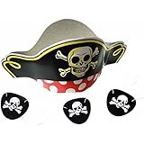 GIFTEXPRESS Pirate Hats and Felt Pirate Eye Patches 1 dozen