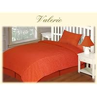 Editex Home Textiles Valerie 2-Piece Comforter Set, Twin, Orange