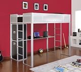 Powell Rock & Roll Full Size Study Loft Bunk Bed (ships In 2 Cartons)