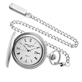 Charles-Hubert, Paris Sterling Silver Quartz Pocket Watch by Charles-Hubert, Paris
