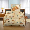 Bettw�sche Biber Pferd Pferde 135x200cm Beige