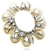 Jewelry : Sterling Silver Freshwater Cultured Pearl, Moonstone and Cubic Zirconia Pin