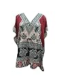 Womens Kaftan Multicolor Printed Poncho Top