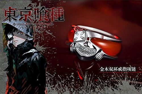 Tokyo Ghoul Kaneki Ken Anime Japanese Cosplay Mask Ring Finger ring 925 Sliver