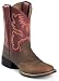 Unisex Kid's JUSTIN BOOTS Red Cowhide Cowboy Boots