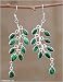 Malachite earrings, 'New Life'