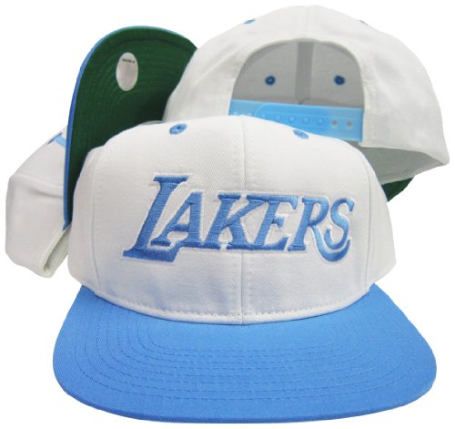 Los Angeles Lakers White / Baby Blue Adjustable Vintage Snapback Cap