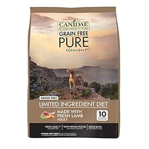 CANIDAE Grain Free PURE Elements Adult Dog Formula Made With Fresh Lamb, 24 lbs