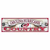 NHL Carolina Hurricanes 9-by-30 Wood Sign