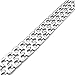 KONOV Mens Stainless Steel Bracelet, Wide Links Bangle, Silver