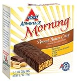 Atkins - Advantage Morning Peanut Butter Crisp Bar, 5 bars