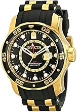 Invicta Pro Diver Men's Quartz Watch with Black Dial  Analogue display on Multicolour Pu Strap 6991