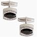 Cufflinks Pair Sterling Silver Onyx Gemstone (cflng248)