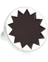 House of Harlow 1960 Silver Tone Leather Medium Sunburst Ring, Size 7