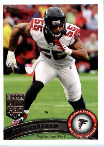 2011 Topps Football Card # 269 John Abraham - Atlanta Falcons - NFL Trading Card in a Protective Case!