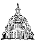 Wallmonkeys Peel and Stick Wall Decals - U. S. Capitol Dome - 24"H x 21"W Removable Graphic