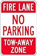 ZING 2492 Eco Parking Sign, Fire Lane No Parking, 18Hx12W, Engineer Grade Prismatic, Recycled Aluminum