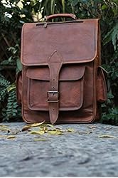 Hlc Leather Backpack College Backpack Leather Rucksack School Backpack Travel Leather Backpack Leather Laptop Backpack