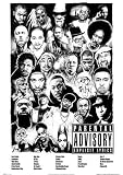 Rap Gods (Collage, List) Gold Wood-Mounted Music Poster Print - 24