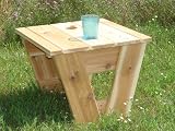 Phat Tommy Cedar Side Table with Drink Holders