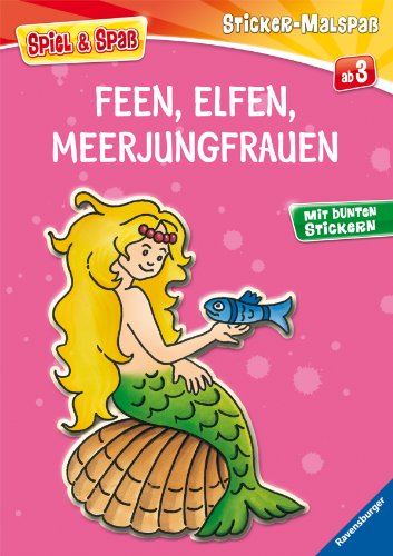 Produkt-Bild: Mein Ravensburger Sticker-Malspa&szlig;. Feen, Elfen, Meerjungfrauen