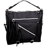 SR SQUARED by Sondra Roberts Nylon Messenger,Black,one size