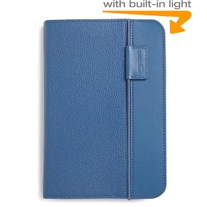 Kindle Lighted Leather Cover, Steel Blue (Fits 6″ Display, Latest Generation Kindle)