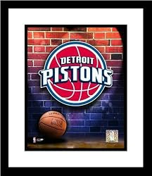 Detroit Pistons NBA Framed 8x10 Photograph Team Logo and Basketball