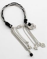 Skull Charm and Cord Bracelet