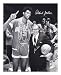 John Wooden and Kareem Abdul-Jabbar UCLA Black and White 16x20 Dual Autographed Photo
