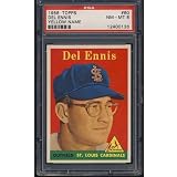 1958 Topps 60 Del Ennis Yellow Name PSA NM-MT 8