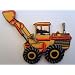 Radlader Bagger Auto Fahrzeug Baustelle AUFN�HER APPLIKATION B�GELBILD PATCH