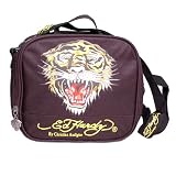 New Ed Hardy Boy Black Insulated Tiger Zipper Lunch Bag