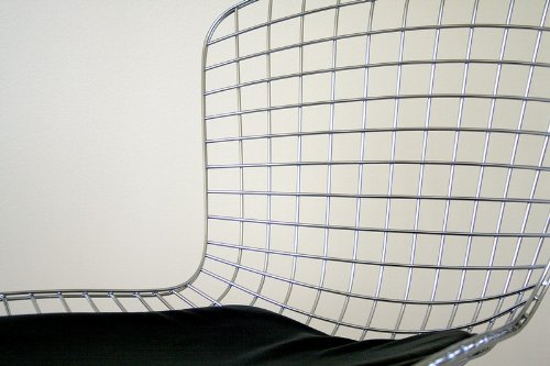 Bertoia Style Steel Wire Mesh Chair with Pad
