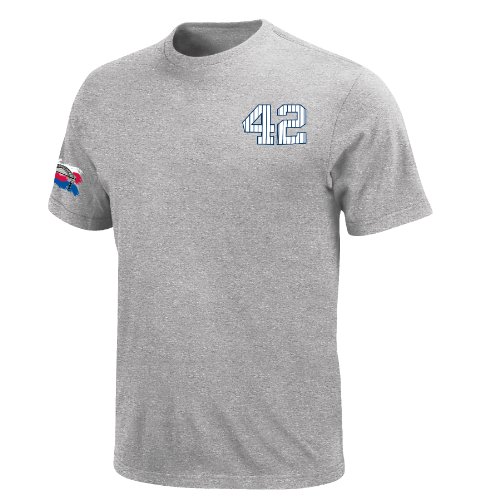 MLB Men's New York Yankees Mariano Rivera Signature Series Tee (Steel Heather, X-Large)