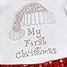 TIAOBU Baby Girls Sequins Santa Tutu Romper Headband Outfits My First Christmas White, Red 9 Months