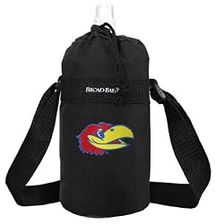 University of Kansas Water Bottle Holder and Bottle KU Jayhawks Logo Sport Fitness Workout Gifts and Gift Ideas For Man Men Him Her Women Ladies Runners Joggers Sports OFFICIAL NCAA MERCHANDISE Water bottle