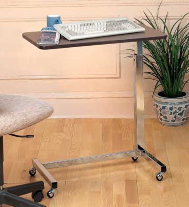 Standard Automatic Overbed Table - Gunstock Walnut