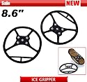 2 Pairs 8.6" Ice Grips Gripper Non Anti Sip Ice Crampon Snow Cleats Shoe Spikes