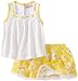 Little Lass Girls 2-6X 2 Piece Dot Skirt Set, Yellow, 3T