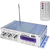 SallyBest&reg; 12V USB SD DVD FM Car Motorcycle Stereo Radio MP3 Player Auto Car Mini HiFi Digital Power Amplifier with Remote Control